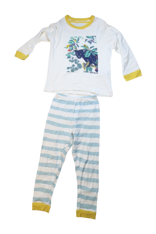 A Multicolour Pyjama Sets from Petit Bateau in size 4T for neutral. (Front View)