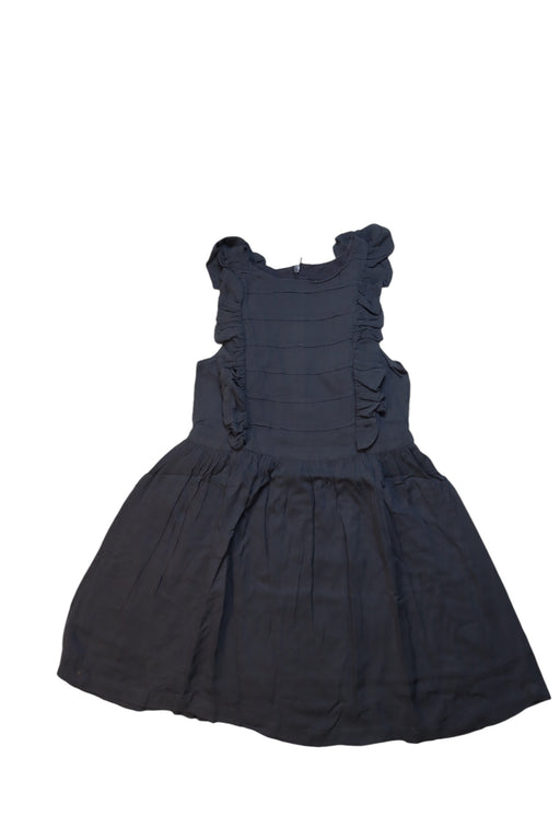 A Grey Sleeveless Dresses from Seed in size 6T for girl. (Front View)