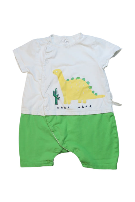 A Multicolour Short Sleeve Rompers from Mides in size 6-12M for boy. (Front View)