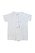 A White Short Sleeve Tops from Mides in size 3-6M for neutral. (Front View)