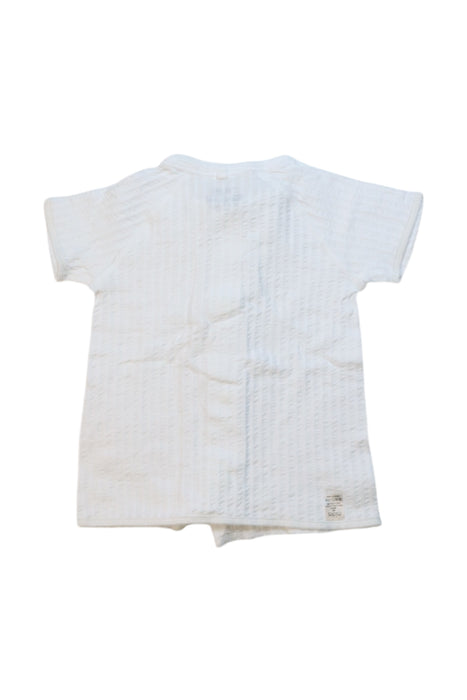 A White Short Sleeve Tops from Mides in size 3-6M for neutral. (Back View)