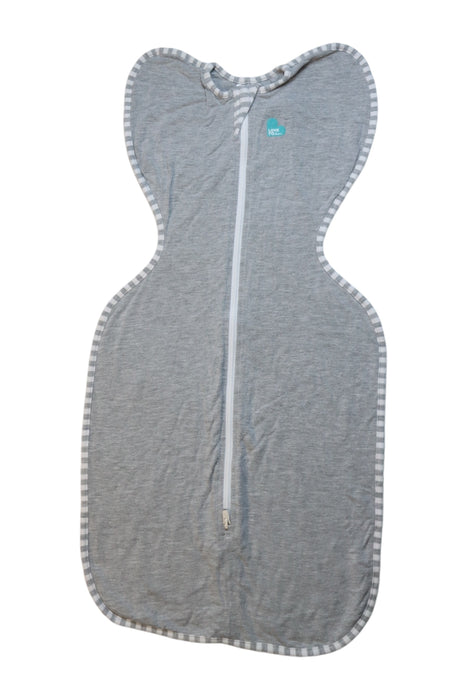 A Grey Sleepsacs from Love To Dream in size 3-6M for neutral. (Front View)