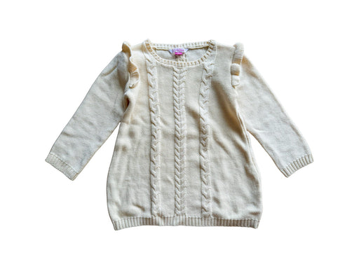 A Ivory Sweater Dresses from RuffleButts in size 4T for girl. (Front View)