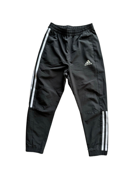 A Black Active Pants from Adidas in size 7Y for boy. (Front View)