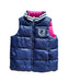 A Navy Outerwear Vests from Polo Ralph Lauren in size 4T for girl. (Front View)