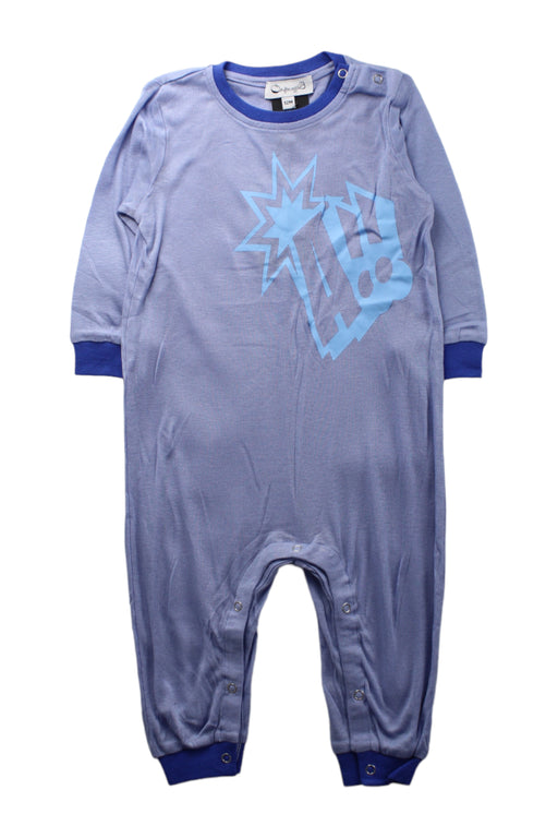 A Blue Long Sleeve Jumpsuits from A for Apple in size 6-12M for boy. (Front View)