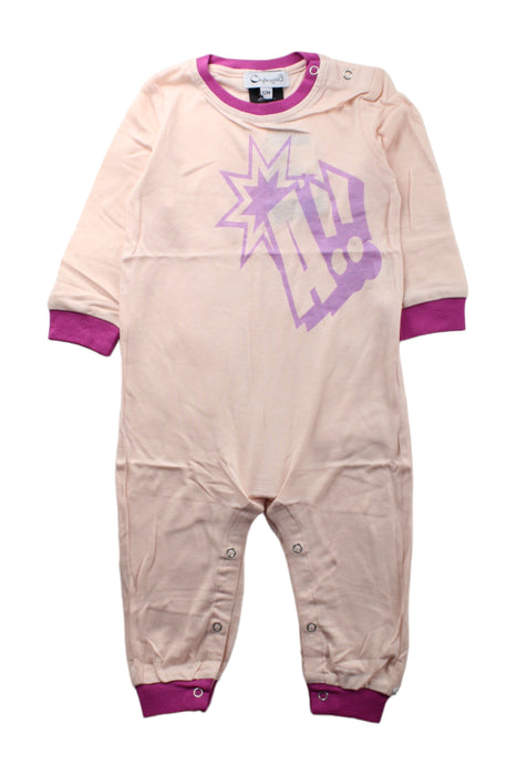 A Pink Long Sleeve Jumpsuits from A for Apple in size 6-12M for neutral. (Front View)