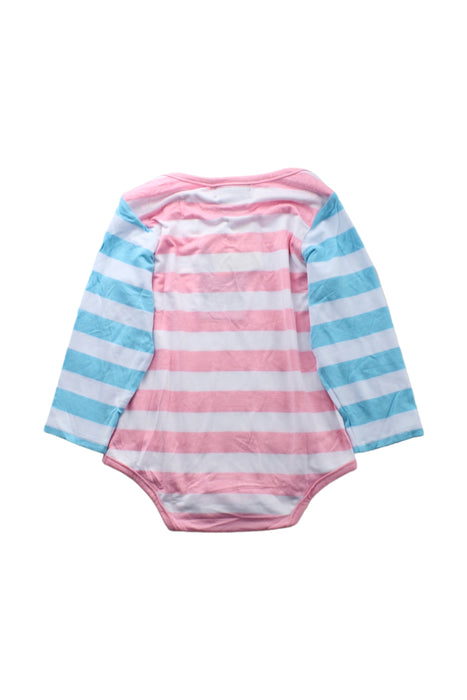 A Pink Long Sleeve Bodysuits from A for Apple in size 12-18M for girl. (Back View)