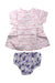 A Pink Dress Sets from A for Apple in size 6-12M for girl. (Back View)