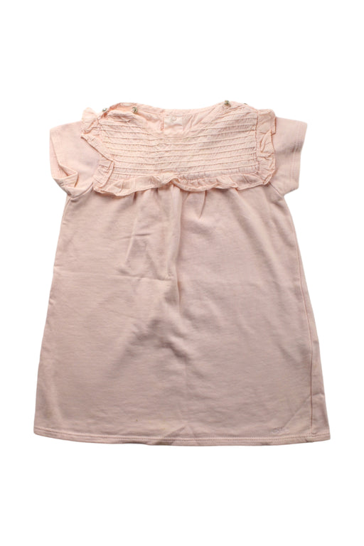 A Pink Short Sleeve Dresses from Chloe in size 6-12M for girl. (Front View)