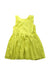 A Green Sleeveless Dresses from Petit Bateau in size 3T for girl. (Front View)