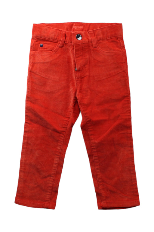 A Red Casual Pants from Jacadi in size 12-18M for boy. (Front View)