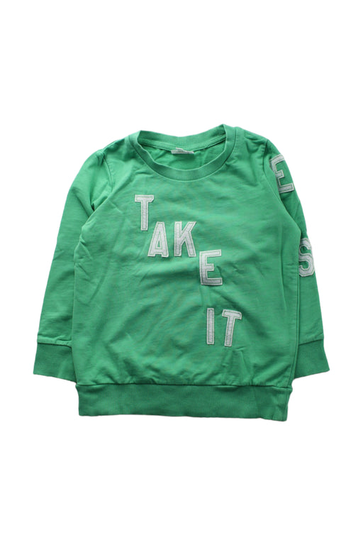 A Green Crewneck Sweatshirts from Seed in size 4T for boy. (Front View)