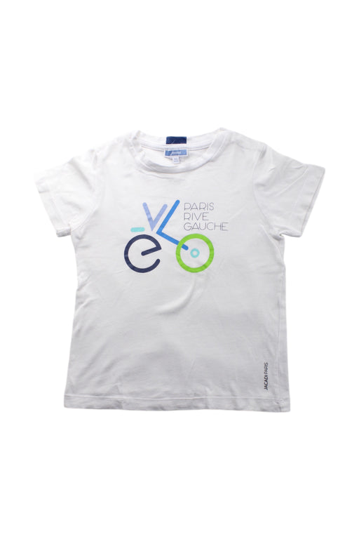 A White Short Sleeve T Shirts from Jacadi in size 6T for girl. (Front View)