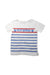 A White Short Sleeve T Shirts from Petit Bateau in size 6T for girl. (Front View)