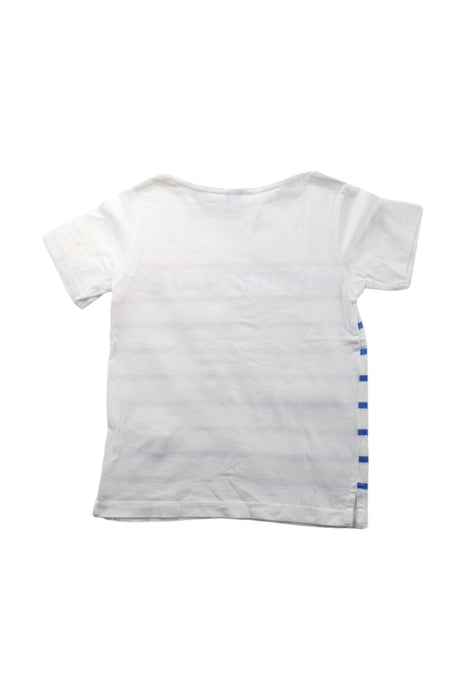 A White Short Sleeve T Shirts from Petit Bateau in size 6T for girl. (Back View)