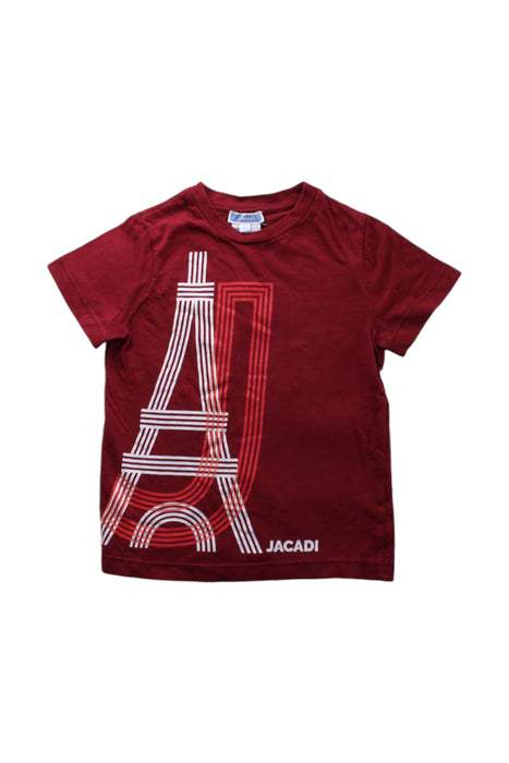 A Red Short Sleeve T Shirts from Jacadi in size 4T for boy. (Front View)