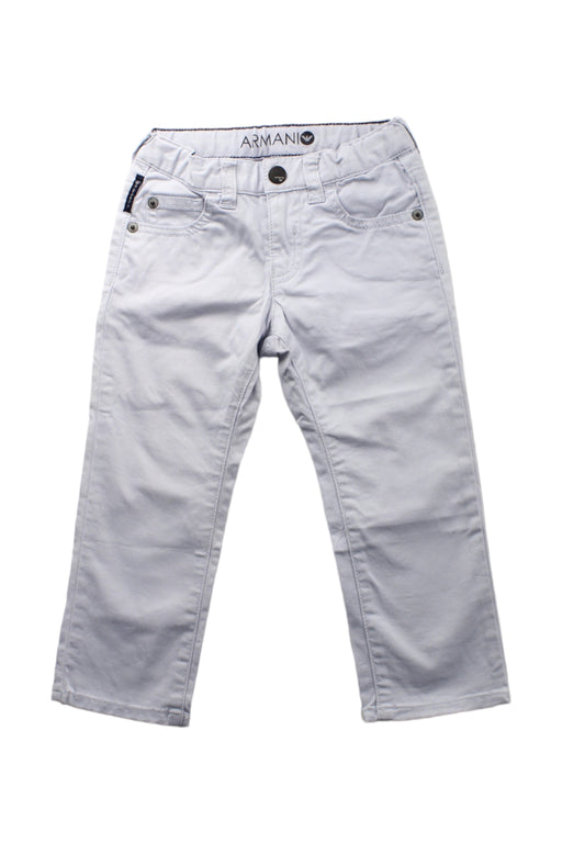 A White Casual Pants from Armani in size 2T for boy. (Front View)