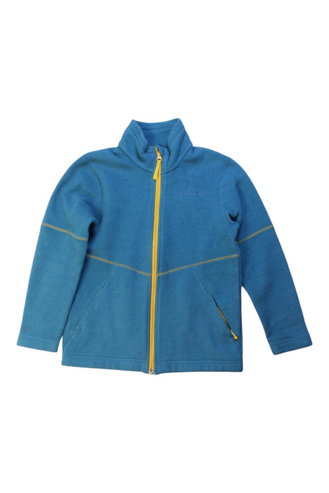 A Blue Zippered Sweatshirts from Kathmandu in size 8Y for boy. (Front View)