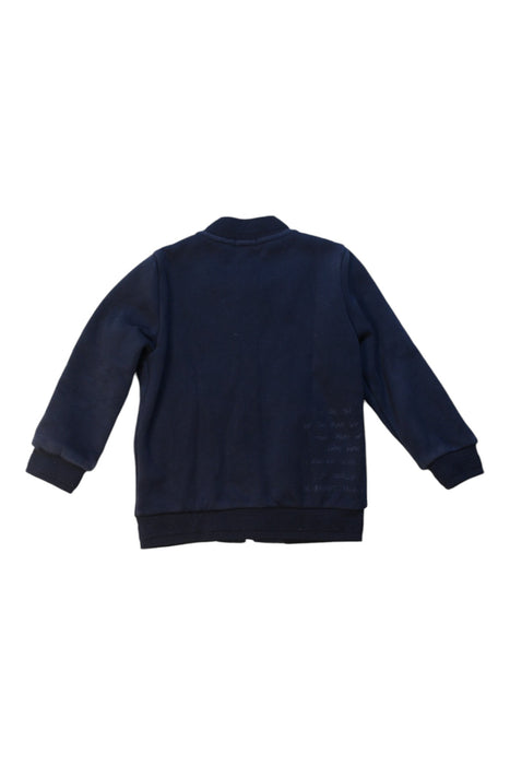 A Navy Zippered Sweatshirts from IKKS in size 3T for boy. (Back View)