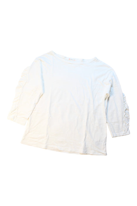 A White Long Sleeve Tops from Crewcuts in size 12Y for girl. (Front View)