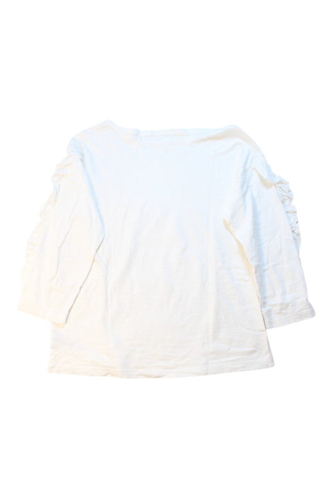 A White Long Sleeve Tops from Crewcuts in size 12Y for girl. (Back View)