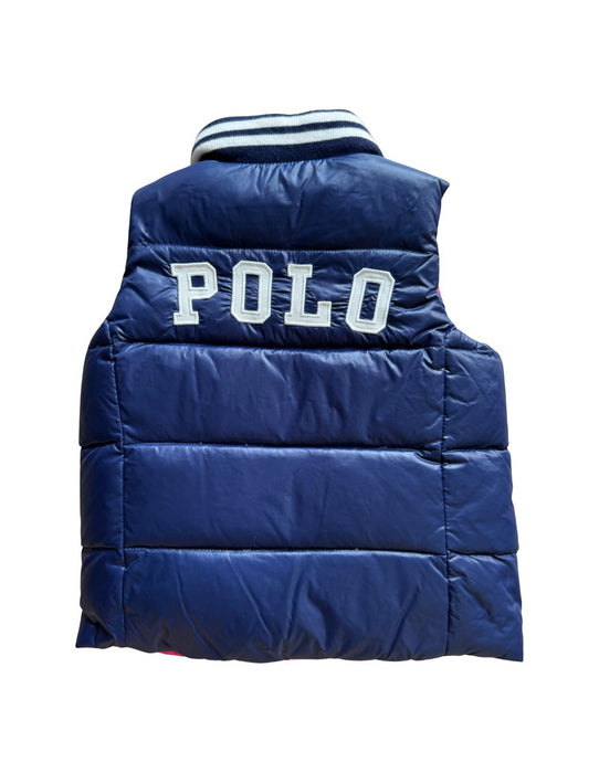 A Navy Outerwear Vests from Polo Ralph Lauren in size 4T for girl. (Back View)