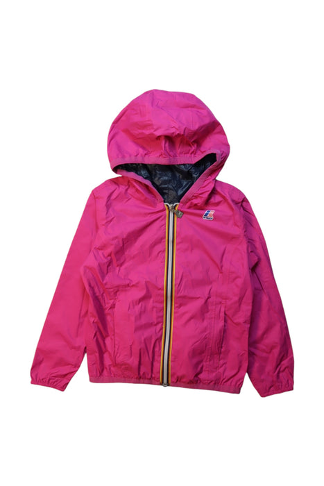 A Pink Lightweight Jackets from K-Way in size 8Y for girl. (Front View)