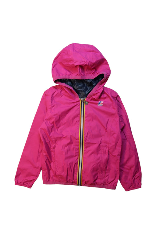 A Pink Lightweight Jackets from K-Way in size 8Y for girl. (Front View)