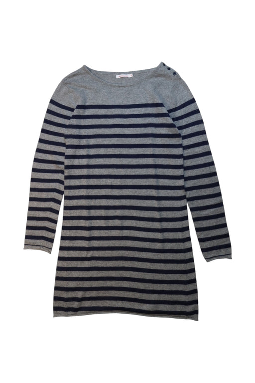 A Grey Sweater Dresses from Monoprix in size 12Y for girl. (Front View)