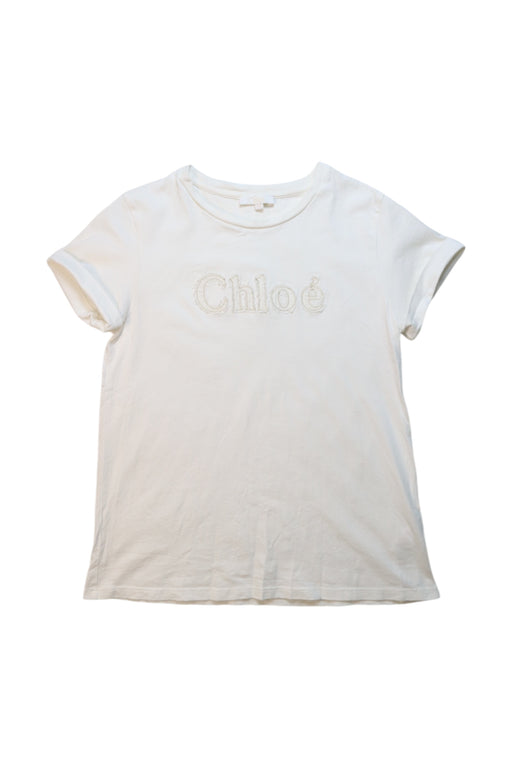 A White Short Sleeve T Shirts from Chloe in size 14Y for girl. (Front View)