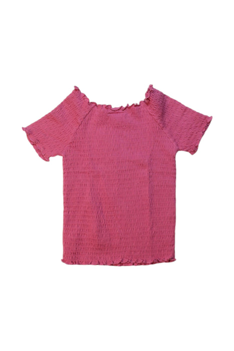 A Pink Short Sleeve Tops from Seed in size 5T for girl. (Back View)