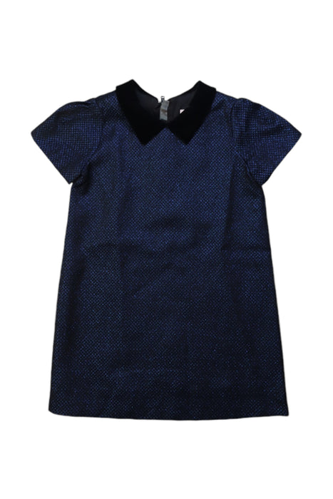 A Navy Short Sleeve Dresses from Bonpoint in size 4T for girl. (Front View)