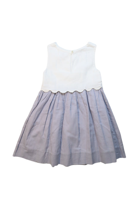 A White Sleeveless Dresses from Jacadi in size 4T for girl. (Back View)