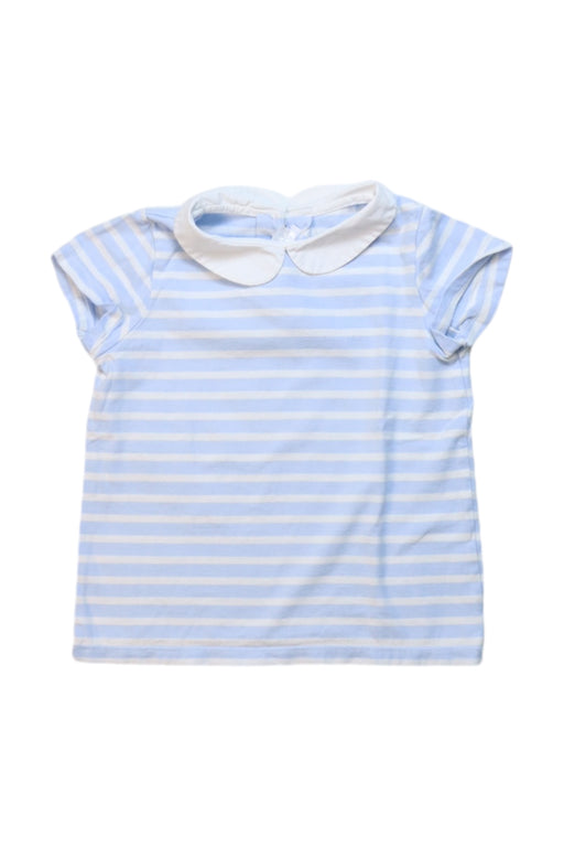 A Blue Short Sleeve Tops from Jacadi in size 4T for girl. (Front View)