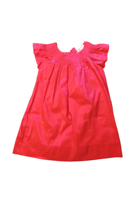 A Red Sleeveless Dresses from Jacadi in size 3T for girl. (Front View)