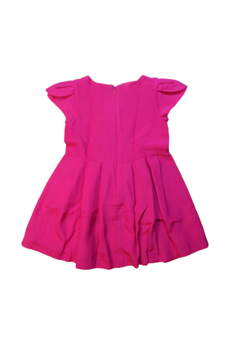 A Pink Short Sleeve Dresses from Jacadi in size 4T for girl. (Back View)