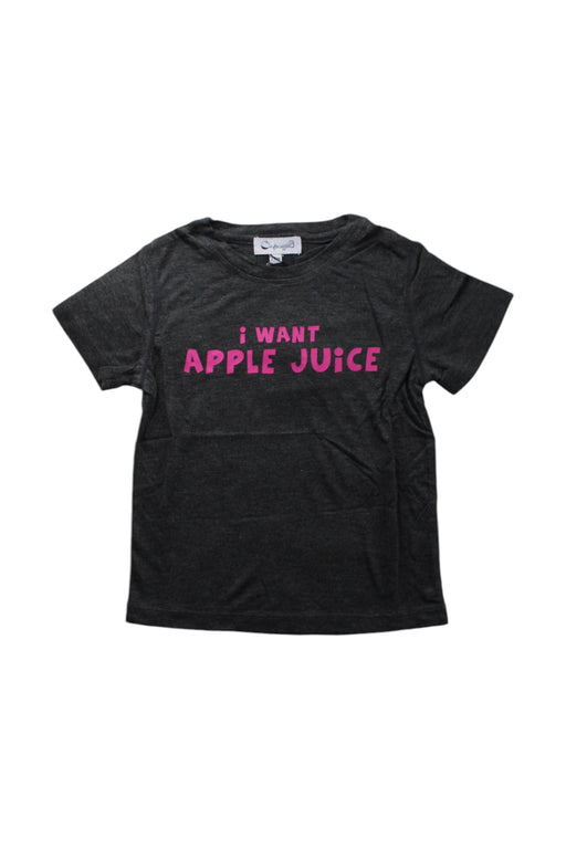 A Grey Short Sleeve T Shirts from A for Apple in size 2T for girl. (Front View)