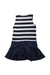 A Navy Sleeveless Dresses from A for Apple in size 4T for girl. (Back View)