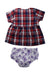 A Red Dress Sets from A for Apple in size 6-12M for girl. (Back View)