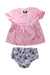 A Pink Dress Sets from A for Apple in size 6-12M for girl. (Front View)