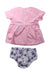 A Pink Dress Sets from A for Apple in size 6-12M for girl. (Back View)