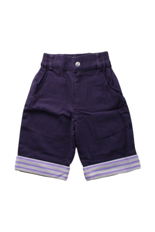 A Purple Shorts from A for Apple in size 3T for boy. (Front View)