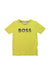 A Yellow Short Sleeve T Shirts from Boss in size 4T for boy. (Front View)