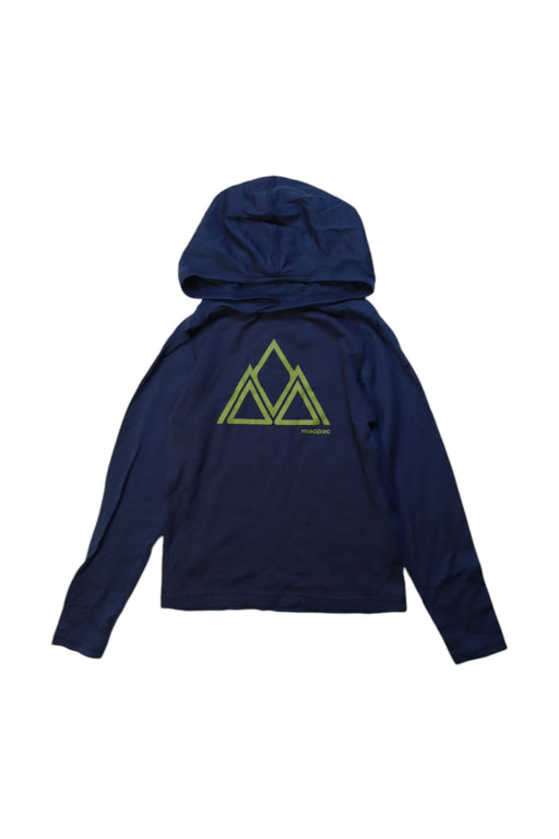A Navy Hooded Sweatshirts from Macpac in size 4T for boy. (Front View)