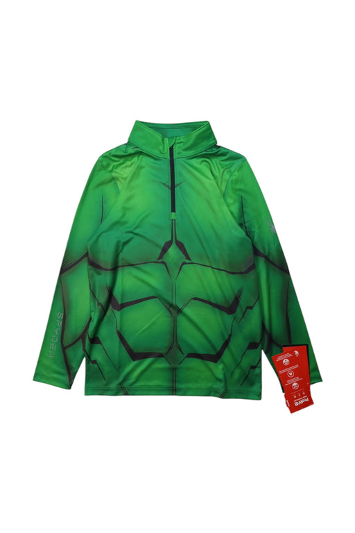 A Green Zippered Sweatshirts from Spyder in size 10Y for boy. (Front View)