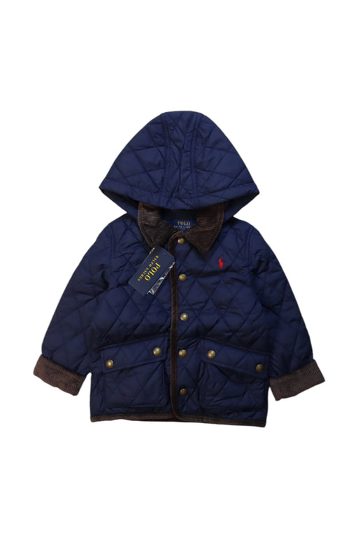 A Navy Puffer/Quilted Jackets from Polo Ralph Lauren in size 4T for neutral. (Front View)