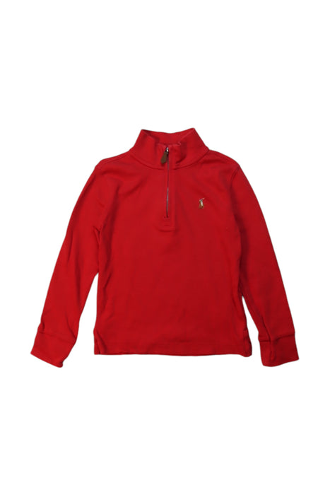 A Red Zippered Sweatshirts from Polo Ralph Lauren in size 4T for neutral. (Front View)