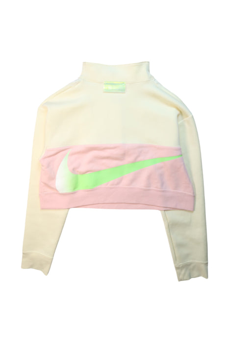 A Multicolour Zippered Sweatshirts from Nike in size 11Y for girl. (Back View)