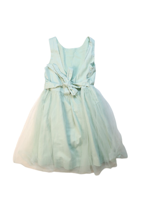 A Teal Sleeveless Dresses from Vertbaudet in size 6T for girl. (Back View)